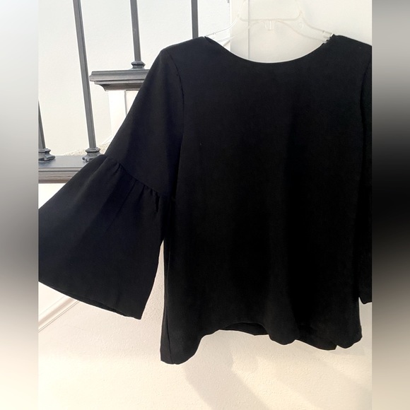 Sugarlips Black bell sleeve top size M - Picture 3 of 10
